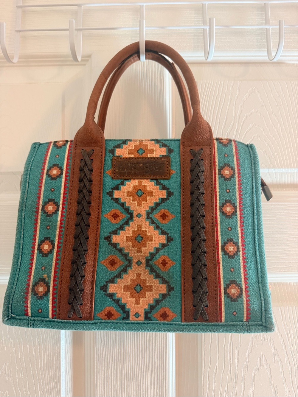 Wrangler Bag Teal Southwestern Pattern Satchel